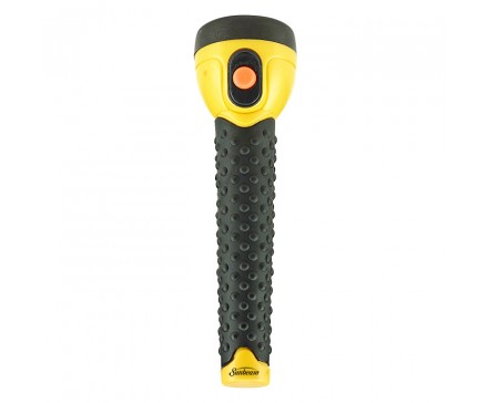 RUBBER GRIP FLASHLIGHT WITH LANYARD