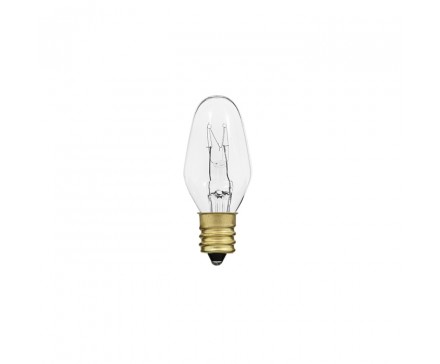 C7 NIGHT LIGHT 7W, CLEAR, BRASS BASE