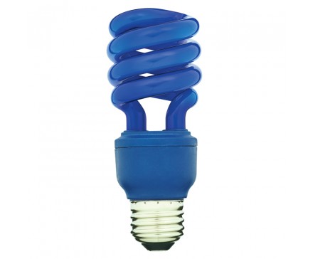 SPIRAL CFL 13W, 60W REPLACEMENT, BLUE