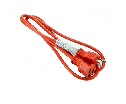 6' (1.83 M) OUTDOOR EXTENSION CORD, ORANGE OR YELLOW