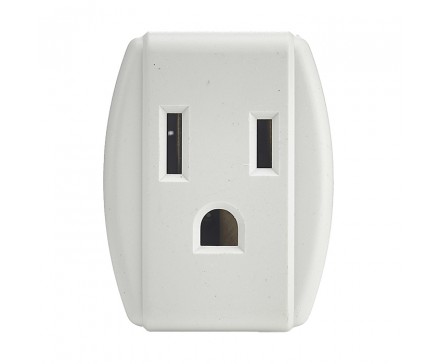 3 OUTLET CUBE SHAPED GROUNDED WALL TAP