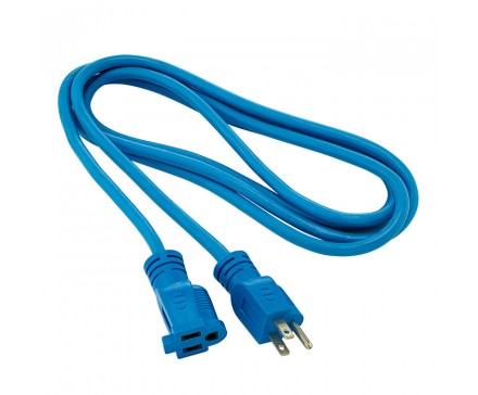 9' (2.74 M) OUTDOOR/INDOOR EXTENSION CORD, BLUE