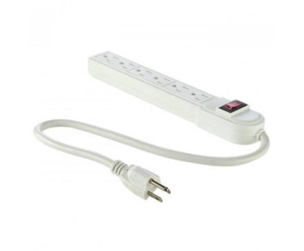 6 OUTLET POWER BAR WITH SURGE PROTECTOR