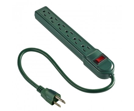 6 OUTLET POWER BAR WITH SURGE PROTECTOR