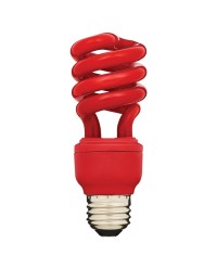 SPIRAL CFL 13W, 60W REPLACEMENT, RED