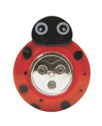 3 LED ANIMAL SHAPED STICK-ON PUSH LIGHT, LADYBUG