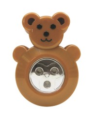 3 LED ANIMAL SHAPED STICK-ON PUSH LIGHT, BEAR