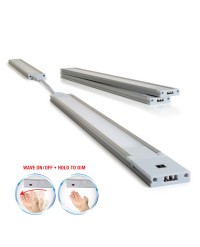 12" DIMMABLE ULTRA SLIM LED UNDER CABINET LIGHT, WAVE ACTIVATED, 120V