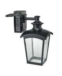 WALL LANTERN WITH BUILT-IN ELECTRICAL OUTLET (GFCI)