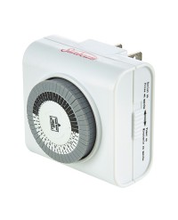 24 HOUR INDOOR ELECTRICAL TIMER, WHITE, NATURAL WHITE OR GREEN