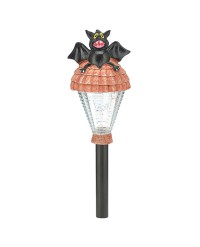 15.375" POLYRESIN BAT HEAD HALLOWEEN SOLAR LIGHT