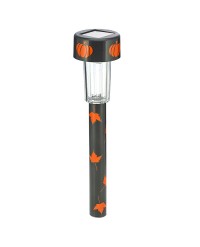 14.2" SOLAR LED PATH LIGHT WITH PUMPKIN LEAF HALLOWEEN PRINT