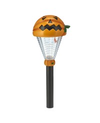 15.375" POLYRESIN PUMPKIN HEAD HALLOWEEN SOLAR LIGHT