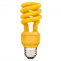 SPIRAL CFL BUGLIGHT 13W, 60W REPLACEMENT, YELLOW
