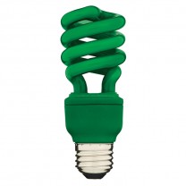 SPIRAL CFL 13W, 60W REPLACEMENT, GREEN