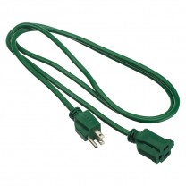 6' (1.83 M) OUTDOOR EXTENSION CORD, GREEN