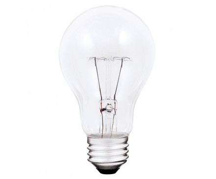 A19 RESISTENTE DE 60 W / 130 V / 5000 H, TRANSPARENTE