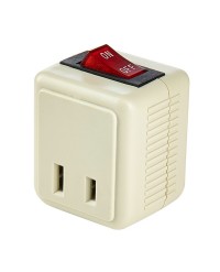 REGLETA DE PARED CON UN SOLO TOMACORRIENTE E INTERRUPTOR ON/OFF