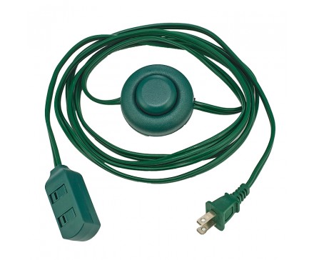 1,83 M (6 PI) CORDON D'ALIMENTATION AVEC INTERRUPTEUR AU PIED, VERT