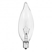 AMPOULE FLAMME 25 W, À PETIT CULOT, À BOUT RECOURBÉ